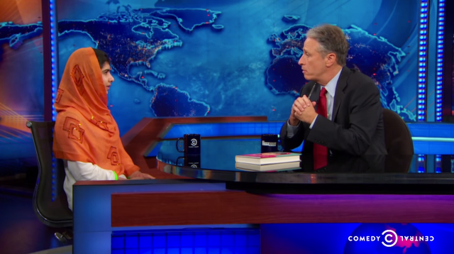 John Stewart interviews Malala on The Daily Show